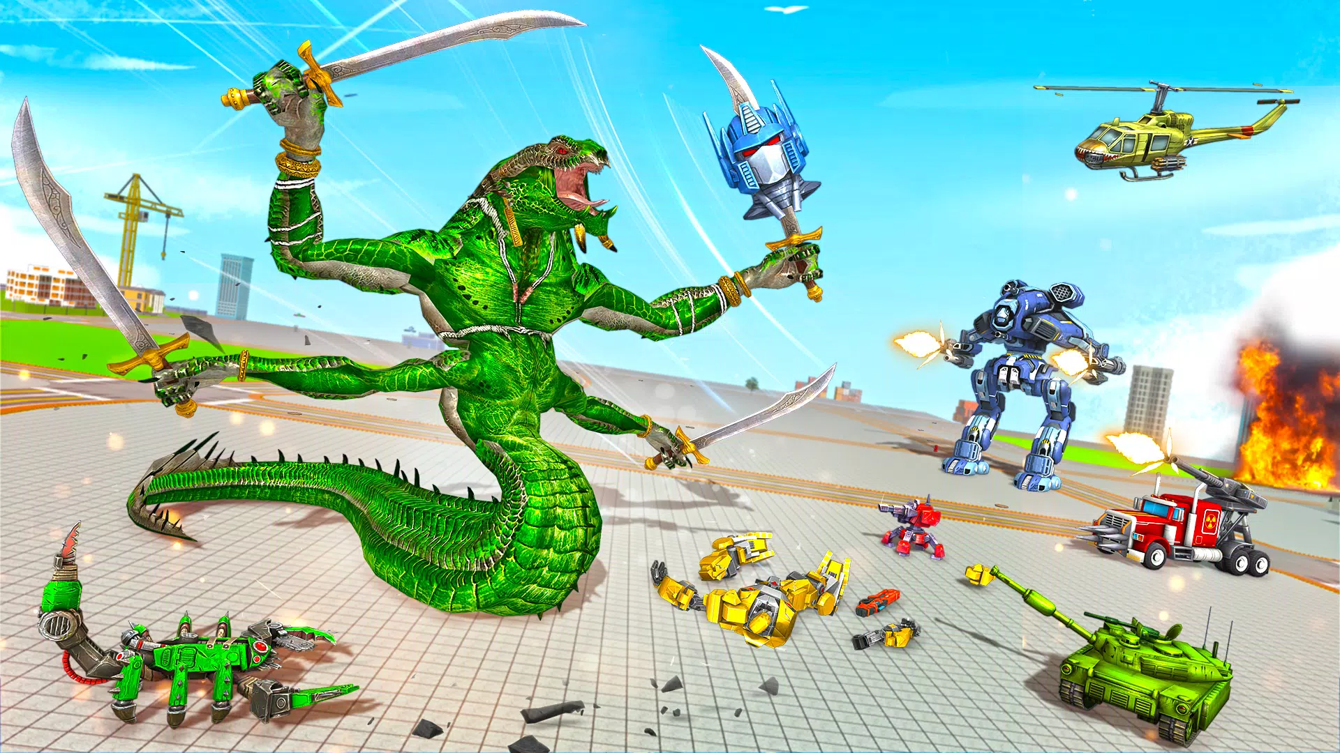 Snake Robot Game - Stone Robot Screenshot 2