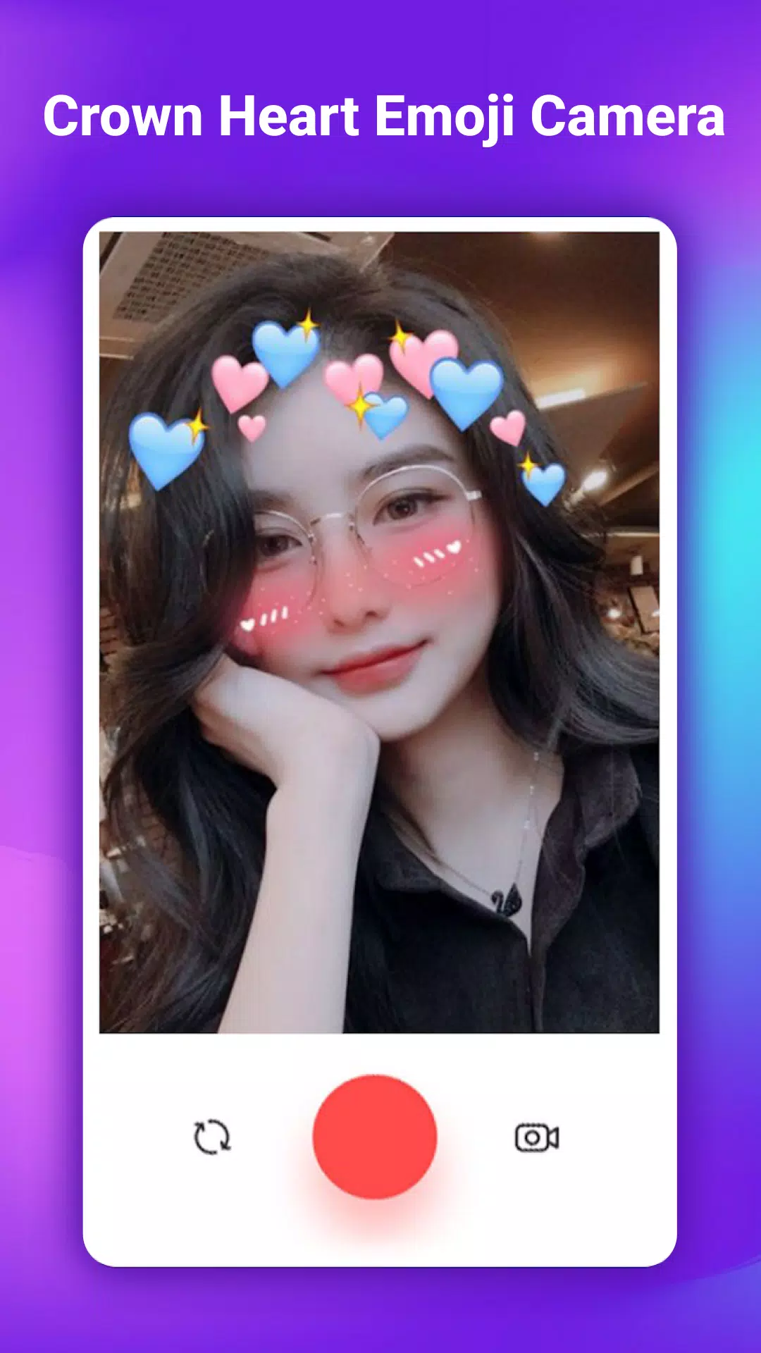 Crown Heart Emoji Camera ကိုဖန်သားပြင်4