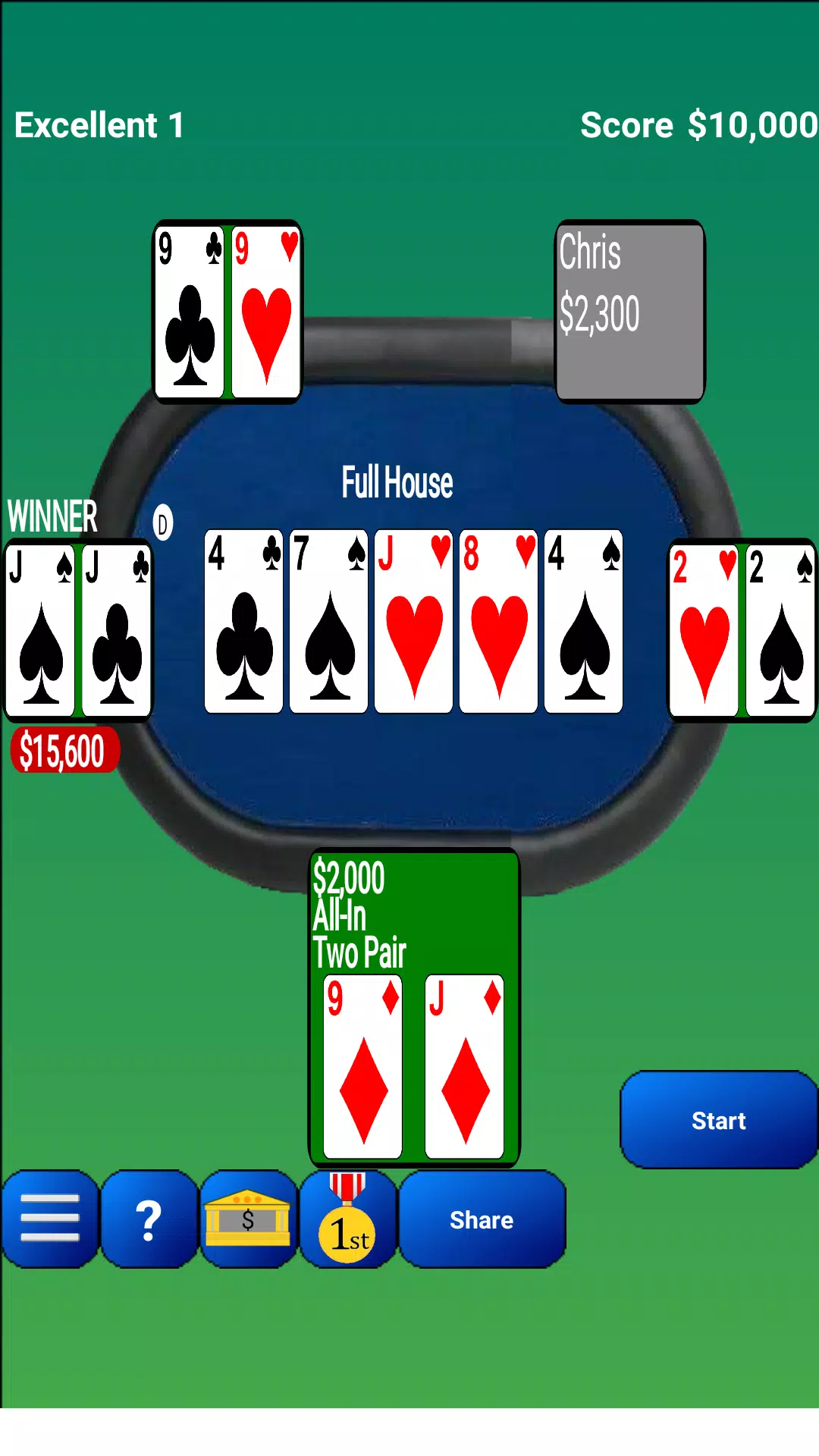 Texas Hold’em Poker 스크린 샷 1