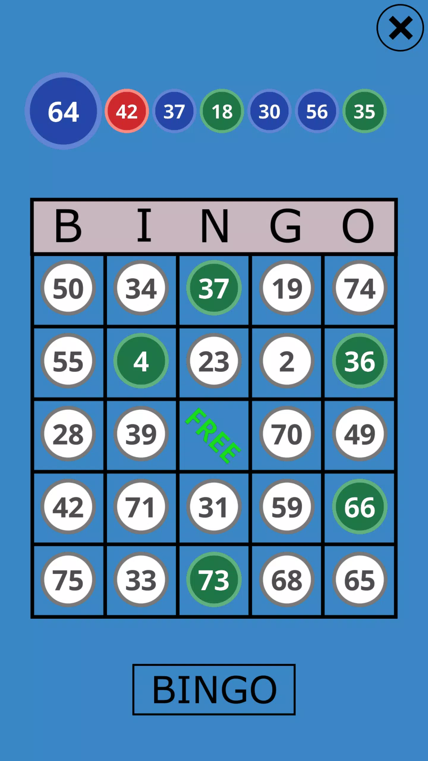 Classic Bingo Touch экрана 2