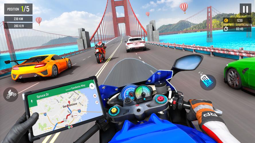 Moto Traffic Bike Race Game 3d ကိုဖန်သားပြင်3