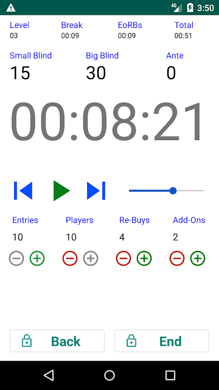Easy Poker Tournament Timer Screenshot 3