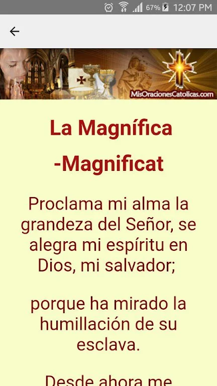 Oracion La Magnifica - El Magnificat Capture d’écran3