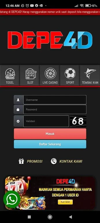 Slot Online DEPE4D屏幕截圖1