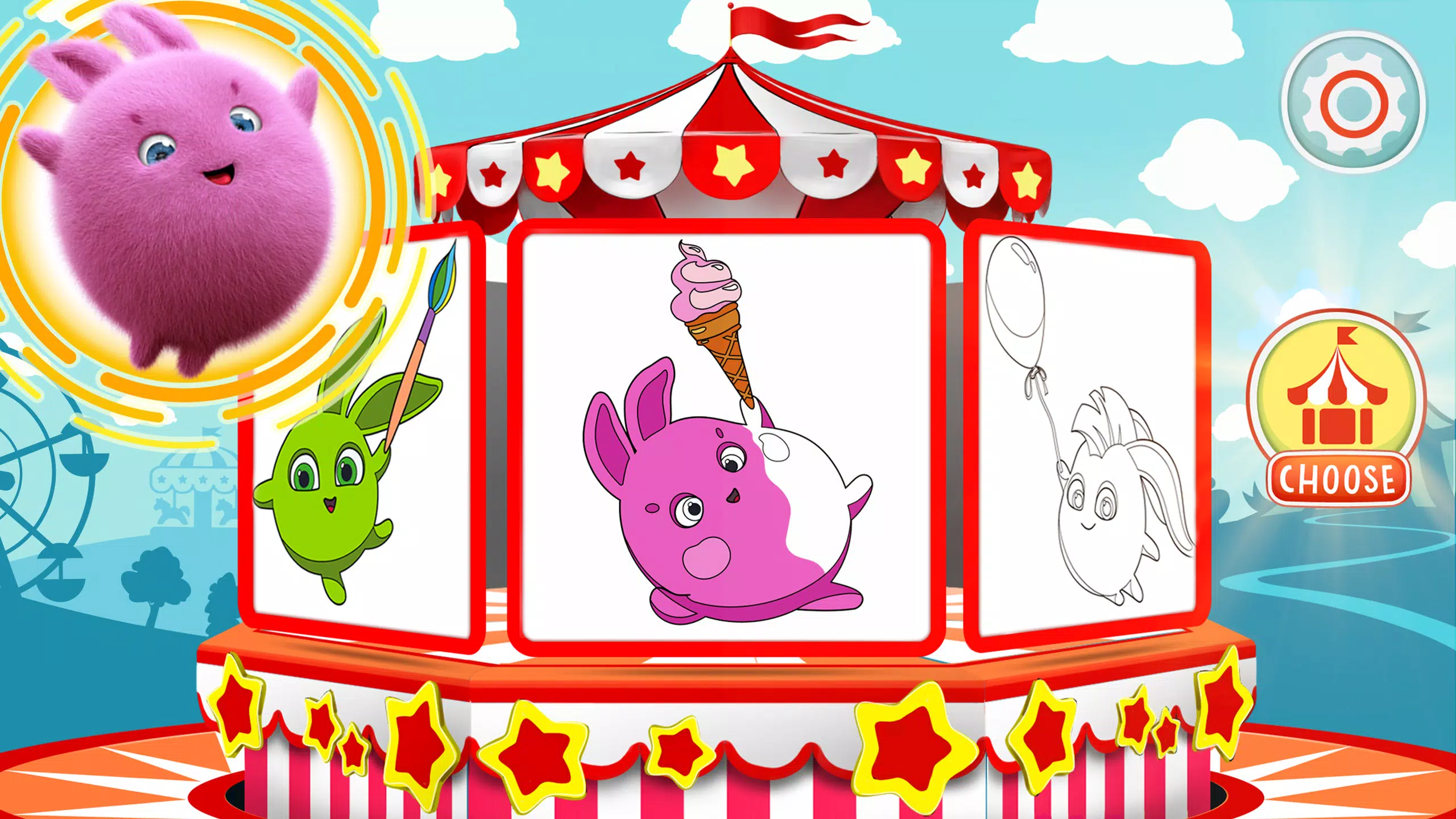 Sunny Bunnies: Coloring Book 스크린 샷 1
