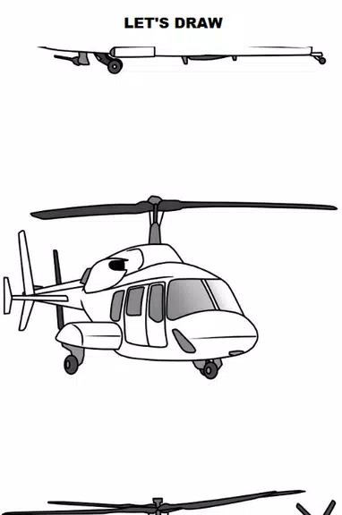 Draw Aircrafts: Helicopter captura de pantalla 1