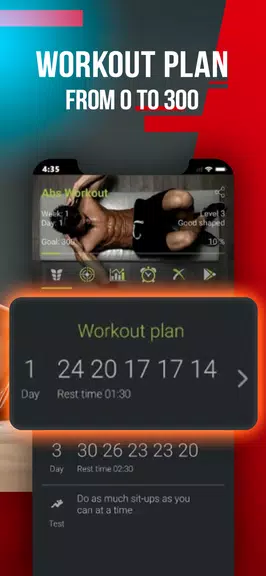 Abs Workout: Six Pack at Home ảnh chụp màn hình 2