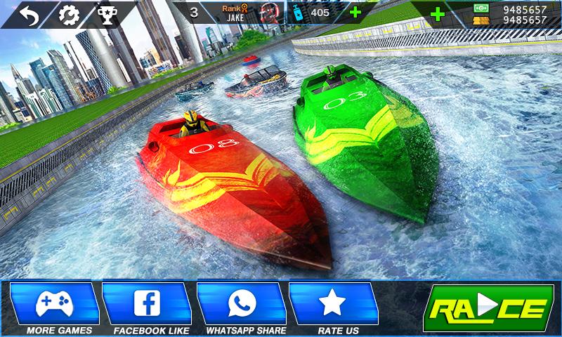 Speed Boat Crash Racing Tangkapan skrin 2