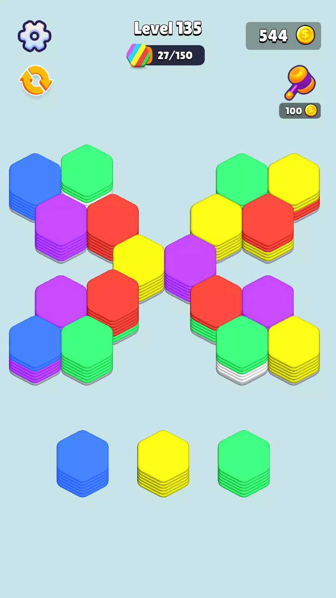 Stack Hexa Sort: Puzzle Match Скриншот 4