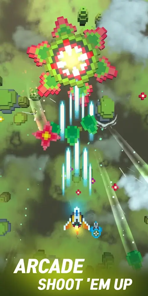 Sky Wings: Pixel Fighter 3D экрана 1