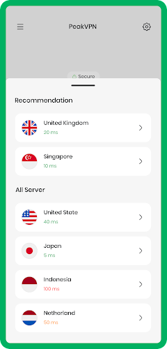 ภาพหน้าจอ PeakVPN - Fast And Secure 2