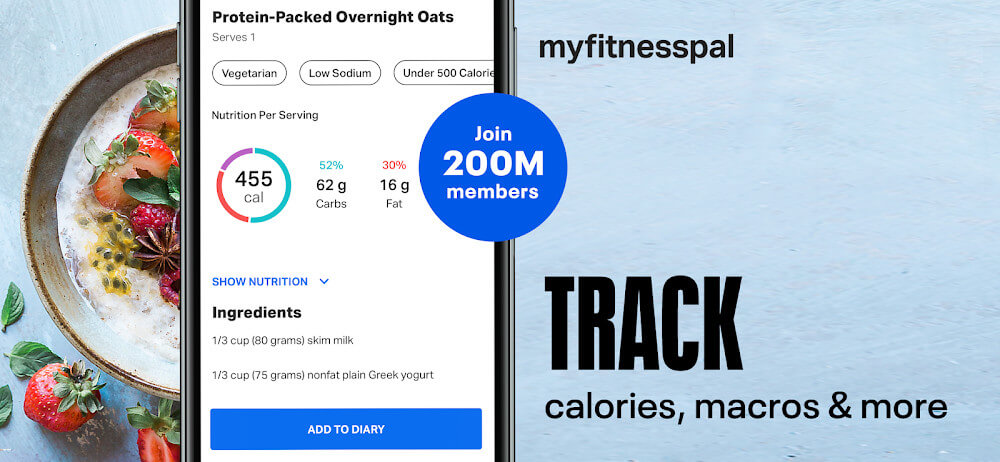 MyFitnessPal 的卡路里計算機和膳食追蹤工具屏幕截圖1