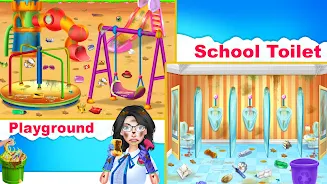 School Cleanup - Cleaning Game ảnh chụp màn hình 4