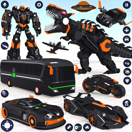 School Bus Robot Car Game স্ক্রিনশট 1