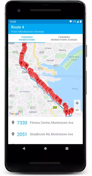 ภาพหน้าจอ Next Bus Dublin 3