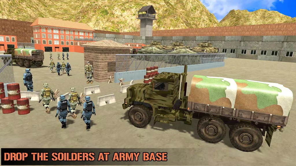 US Army Transporter Truck Game ảnh chụp màn hình 3