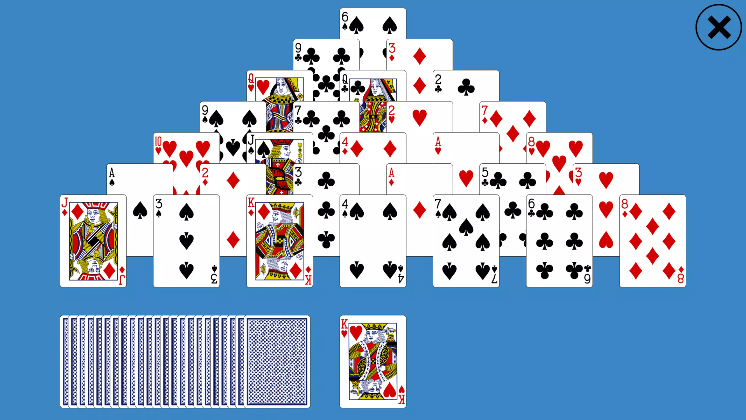 Classic Pyramid Solitaire 스크린 샷 1