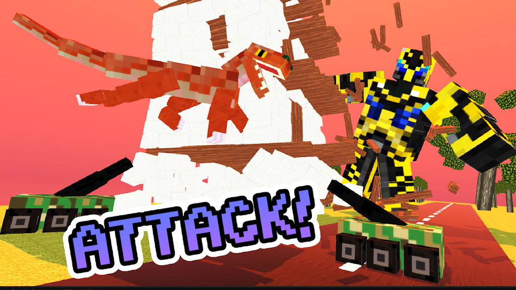 Blocky Titan Raptor Assault Screenshot 3