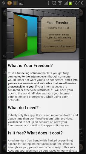 Your Freedom VPN Client screenshot 2