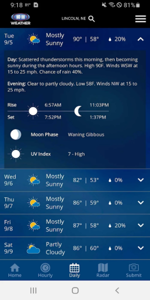 10/11 NOW Weather ảnh chụp màn hình 1