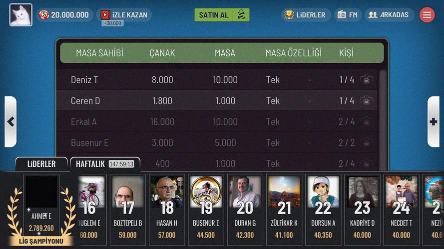 Çanak Okey Sedef - Eşli, Canlı屏幕截圖2