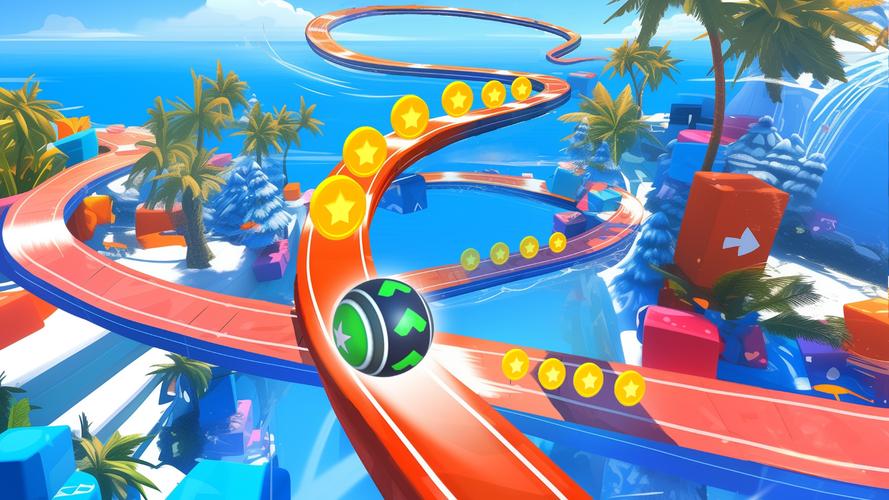 3D Super Rolling Ball Race Screenshot 1