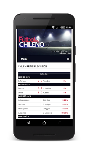 Live Chilean Soccer屏幕截圖3