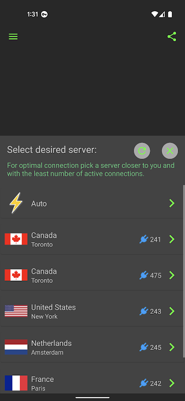 ภาพหน้าจอ Free VPN Services .org 2