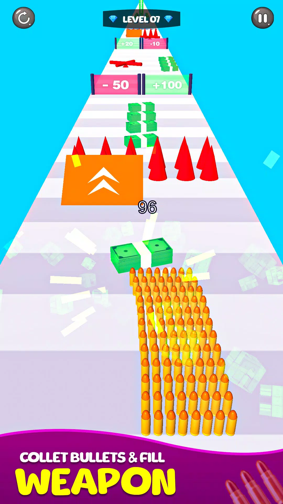 ภาพหน้าจอ Merge Bullet Army Game Run 3D 2