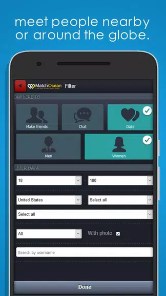 Free Dating App & Flirt Chat - MatchOcean captura de pantalla 3