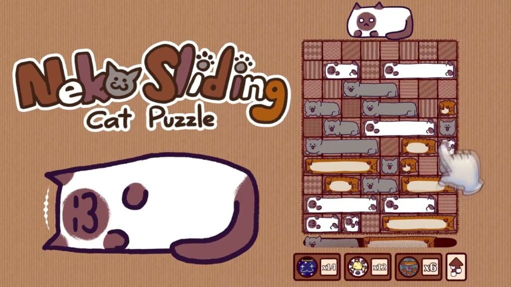 在新遊戲 Neko Sliding: Cat Puzzle 中滑動、匹配並清除線條！