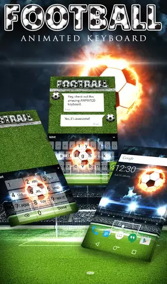 Football Keyboard & Wallpaper ekran görüntüsü 1