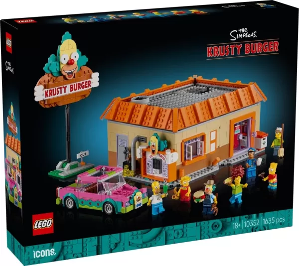 Interior details of Krusty Burger LEGO set