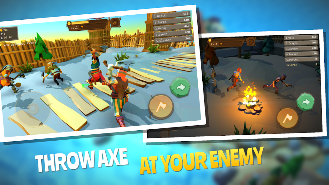 ภาพหน้าจอ AXE.IO - Survival Battleground Mod 4