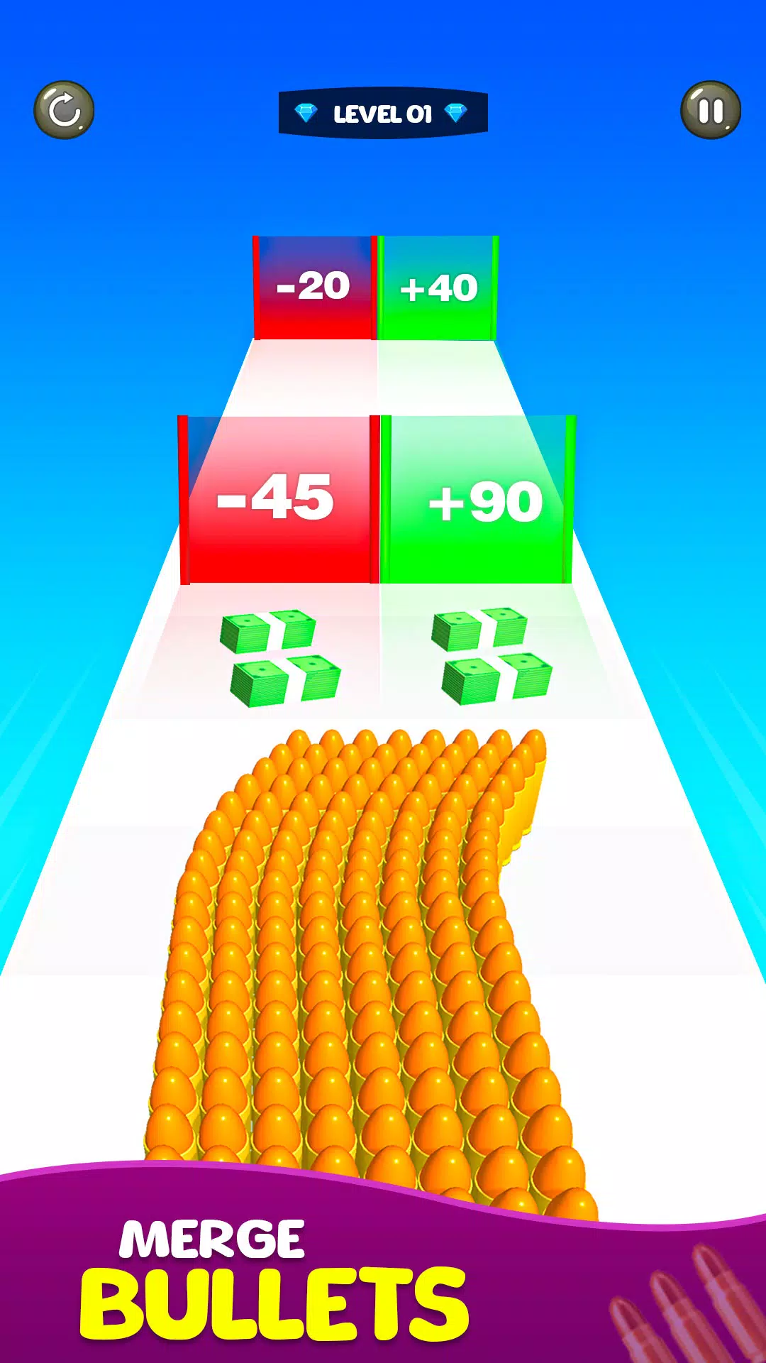 ภาพหน้าจอ Merge Bullet Army Game Run 3D 1