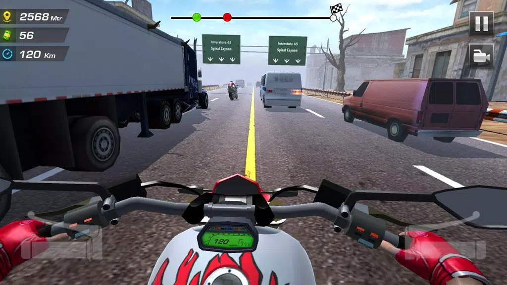 Highway Moto Rider 2: Traffic ကိုဖန်သားပြင်1