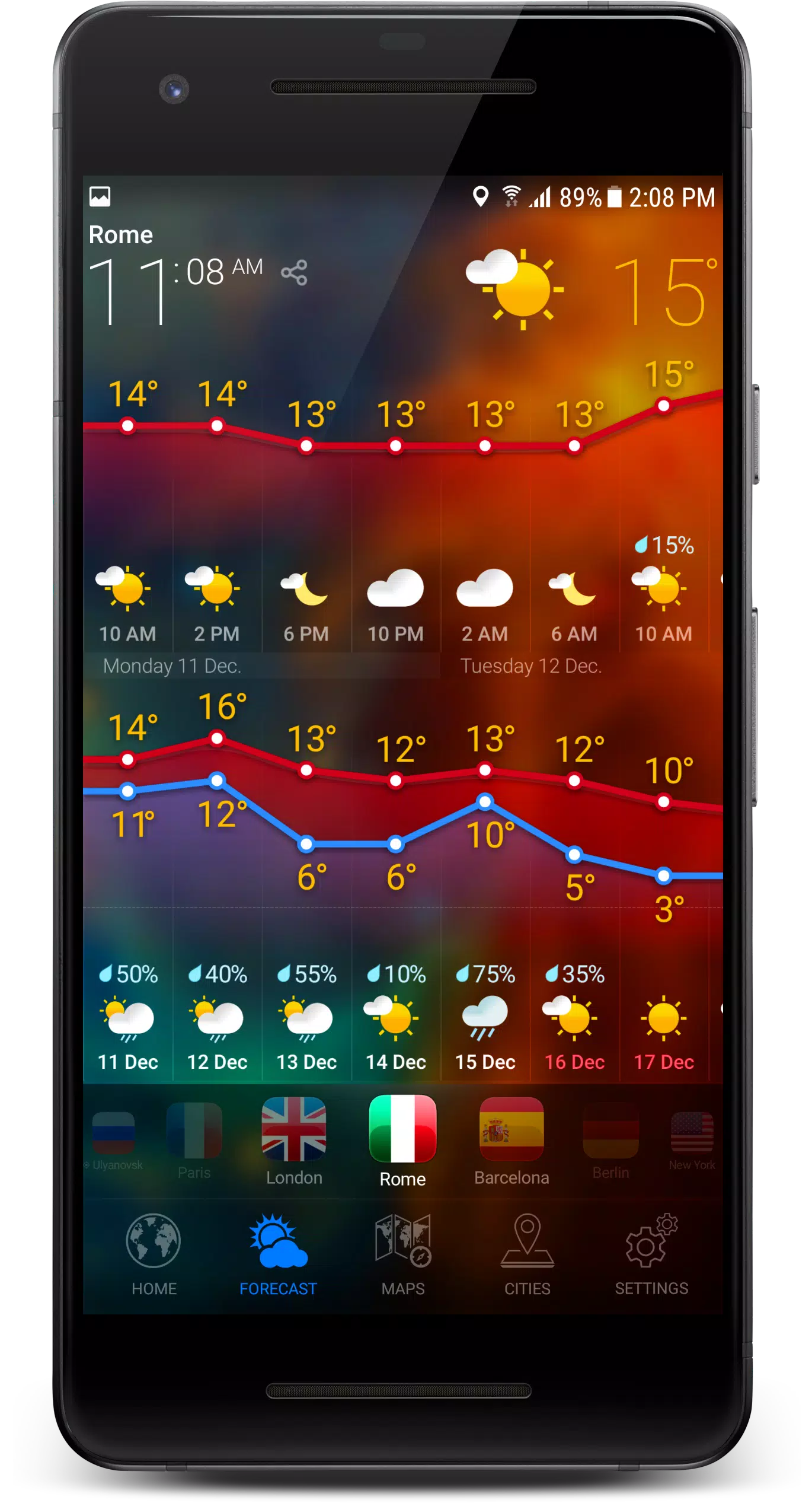 3D EARTH PRO - local forecast screenshot 4