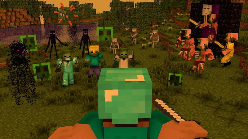 Minecraft: Zombie and Mutant স্ক্রিনশট 1