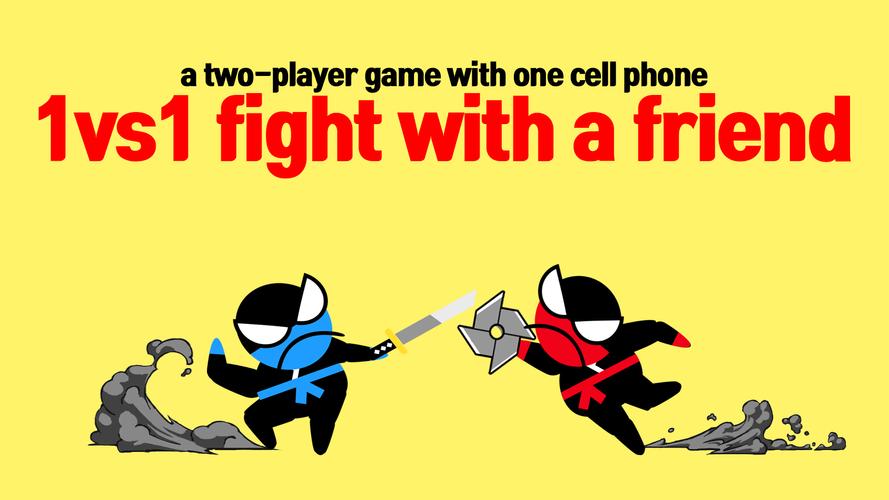 Jumping Ninja Battle 2 Player Screenshot 1