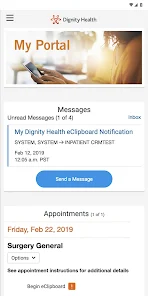 Screenshot my portal. by Dignity Health 1