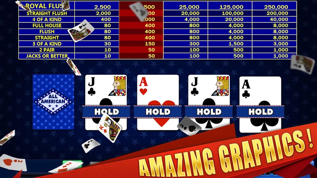 All American & Double Bonus - VIDEO POKER Captura de pantalla 2