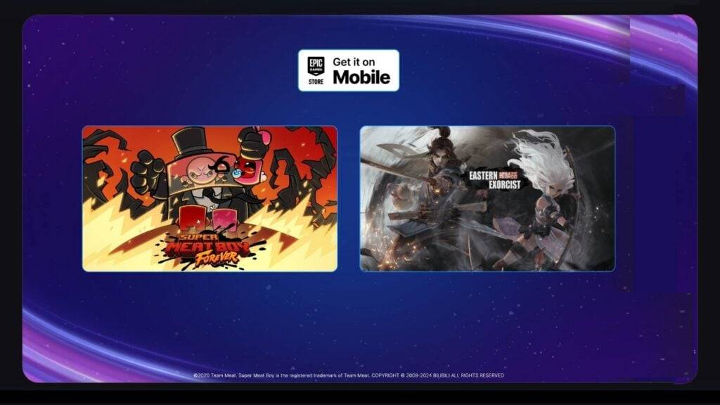 Kedai Epic Games menawarkan Super Meat Boy Forever dan Exorcist Timur