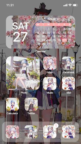 Wow Ayaka Theme - Icon Pack screenshot 1