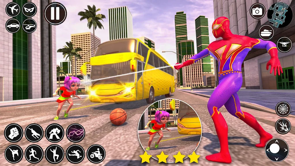 Spider Rope Man Superhero Game ảnh chụp màn hình 3