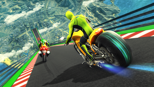 Super Hero Game - Bike Game 3D captura de pantalla 1