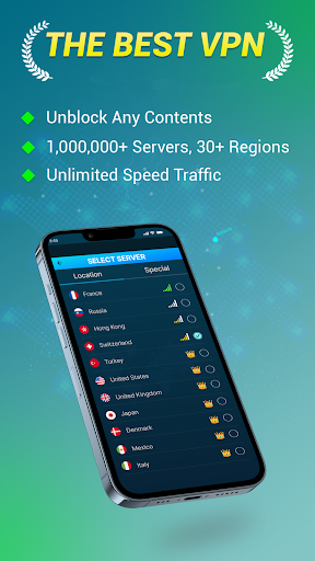 Super VPN Proxy - Safer VPN 스크린 샷 3