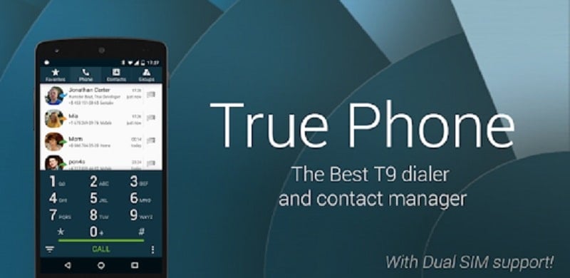 True Phone Телефон, Контакты экрана 1