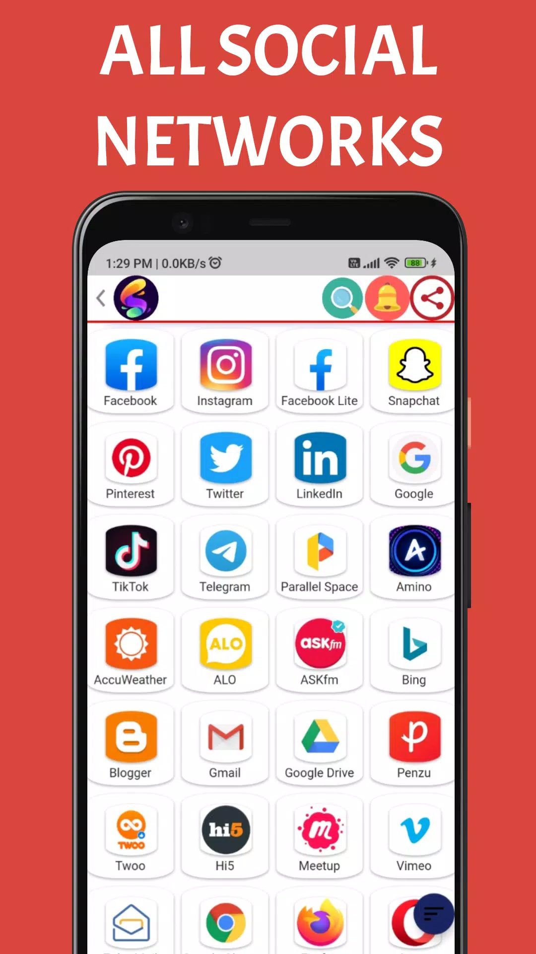 Snowzo : All Social Media Apps экрана 2