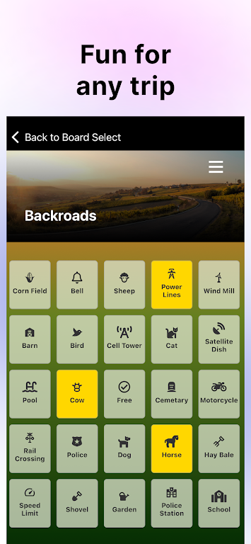 ภาพหน้าจอ Travel Bingo - Road trip bingo 2