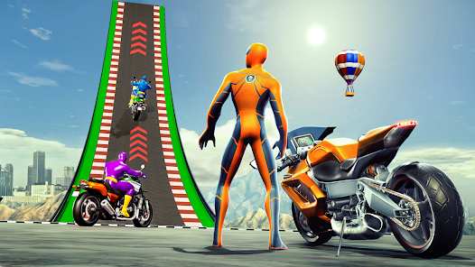 Super Hero Game - Bike Game 3D captura de pantalla 3